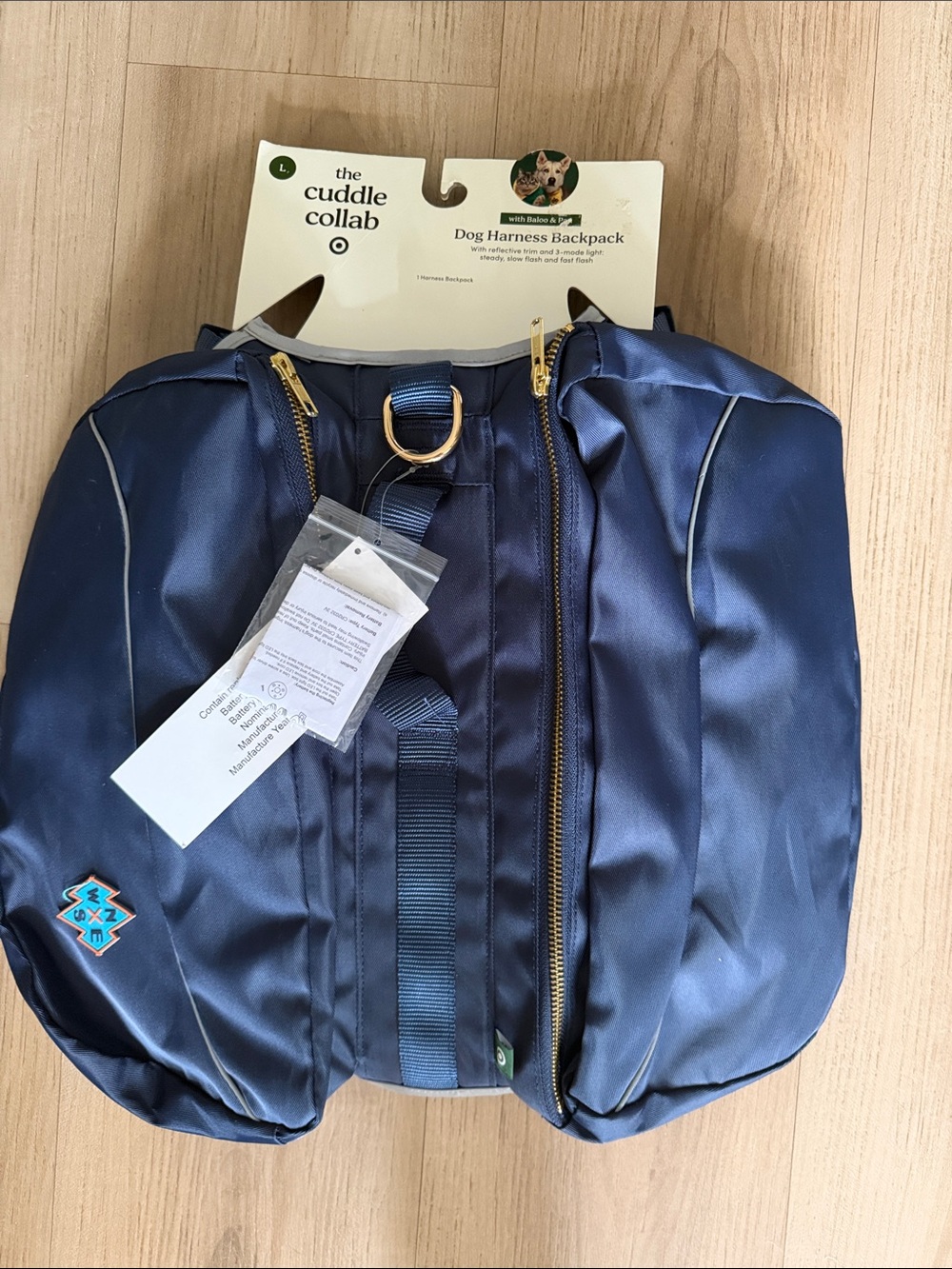 Target Navy and Light Gray Dog Harness Backpack